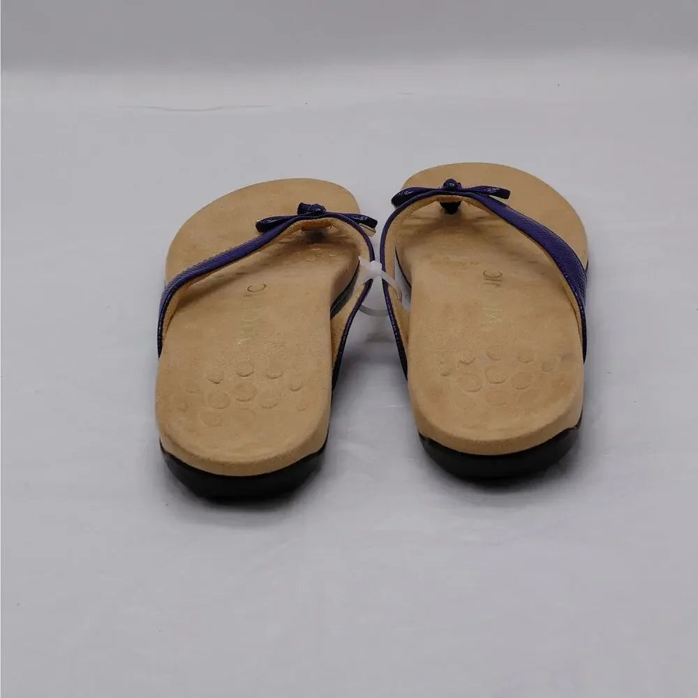 Vionic Womens Flip Flop Thong Sandals Sz 6 Purple Comfort Summer Vacation Shoes